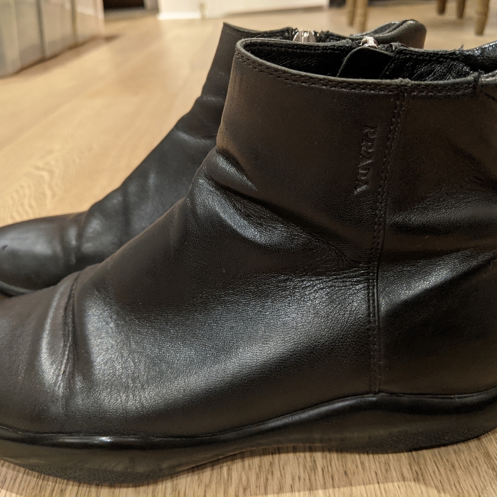 Prada linea rossa women's ankle boots.